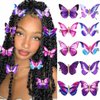 BARTOSI Butterfly Hair Clips Purple Butterfly Hair Barrettes Butterflies Hairpin Cute Decorative Bobby Pins Hair Accessories for Women and Girls (Pack of 10)