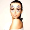 Chicque Rhinestone Face Jewels Festival Face Gems Glitter Stickers Rave Stick on Halloween Mermaid Face Tattoos Party for Women and Girls 2PCS