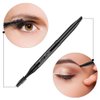 2 Pieces Retractable Eyebrow Lip Brush Soft Eyelash Makeup Brush Set With Cap Concealer Eyeliner Travel Cosmetic Brushes