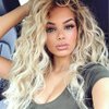 DEYNGS Blonde Long Curly Wavy Wig Ombre Platinum Blonde Wigs for Women Loose Wave Hair Glueless Heat Resistant Synthetic Wigs for Daily Party Use (Blonde-11)