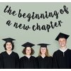 The Beginning of a New Chapter Banner, Farewell Party Decorations, 2025 Graduation Banner, Engagement Baby Shower New Home Job Change Party Decorations Black Glitter