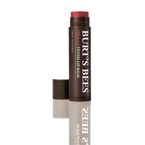 Burt's Bees 100% Natural Tinted Lip Balm, Hibiscus with Shea Butter & Botanical Waxes – 1 Tube