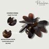 Parcelona French Butterfly 3" Tortoise Shell Celluloid Acetate Girls Hair Claw Clips No Slip Sturdy Claw Clip Jaw Hair Clip Fashion Durable Styling Hair Accessories for Women, Made in France