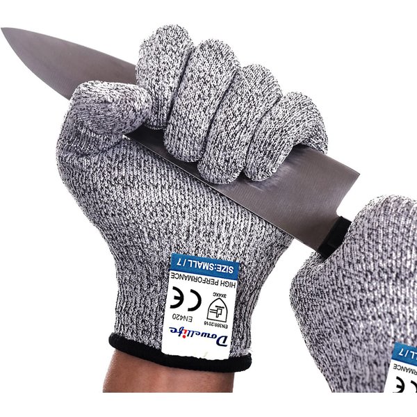 Dowellife Cut Resistant Gloves Food Grade Level 5 Protection, Safety Kitchen Cut Gloves for Chef Oyster Shucking Mandolin Knife Butcher Meat Cutting