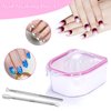 Cosywell Nail Soaking Bowl 2pcs Nail Remover Bowl Soak off Gel Polish Remover with Nail Art Tools for Nail Spa Salon or Home Use