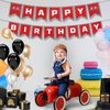 Race Car Happy Birthday Banner, Race Car Birthday Party Decorations Checkered Flags Black and White Racing Banner Let's Go Racing Checkered Flag Party Themed Party Supplies Decorations (Red)