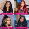 VTAOZI Body Wave Lace Front Wigs Human Hair Pre Plucked for Black Women 4x4 Lace Closure Wigs Human Hair 180% Density Brazilian Glueless Wigs Human Hair 18 Inch