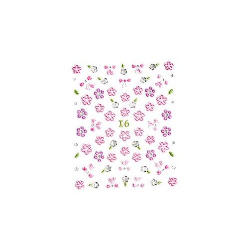 Purple Floral & Pink Bow Nail Stickers/Decals