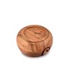 Samhita Acacia Wood Wooden Yarn Bowl for Crocheting & Knitting Hand Made by Indian Artisans Birthday Gifts for Mom & Knitting Lovers (6" x 6" x 3")