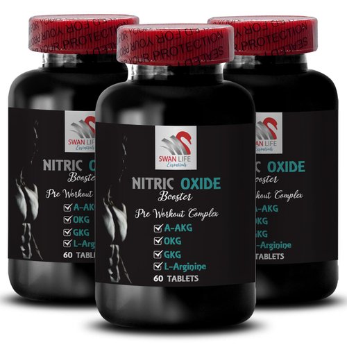 Nitric oxide supplements for men - NITRIC OXIDE BOOSTER - nitric oxide booster supplement, workout recovery, training support, strength focus, muscle recovery, power mix 3 Bottle 180 Tablets