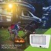 Leisure LED RV Exterior Motion Sensor Porch Utility Light 12v 300 LM Lighting Fixture. Replacement Lighting for RVs, Trailers Campers 5th Wheels White Base (White)