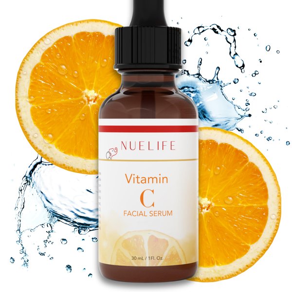 Nuelife Vitamin C Facial Serum – Fast Absorbing, Vitamin E, Hyaluronic Acid, Amino Acids, and a Natural Anti-Aging Formula that moisturizes, enhances, and promotes a youthful, radiant complexion.