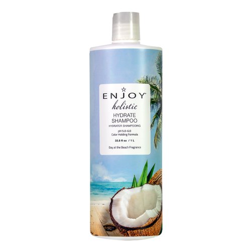 ENJOY Holistic Hydrate Shampoo, pH 5.0 - 6.0, For All Hair Types, Shampoo For Color Treated Hair, Shampoo for Men and Women, Curly Hair Shampoo - 33 Oz.