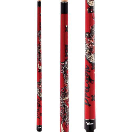Viper by GLD Products Underground 58" 2-Piece Billiard/Pool Cue, Dragon, 18 Ounce,Red,50-0659-18