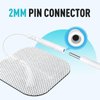 Easy@home Compatible Re-useable 8 Individual 2"x2" TENS Unit Carbon Electrode Pads，Self-Adhesive Replacement Massage Pads, 2mm Pin Connectors, Compatible with EHE009 and EHE012PRO