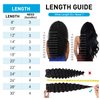EMOL Curly Human Hair Bundles Unprocessed Kinky Hair 3 Bundles Human Hair 8 10 12 inch Soft Weave Bundles Human Hair Weft Extensions Natural Black