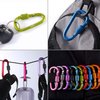 Zalava 2" 10 pcs D-Clip Durable Locking Carabiner Clips Keychain Clip, Spring-Loaded Aluminum Keychain Clip Hook, Screwgate Locking Carabiner Clip Outdoor, Indoor, or Dog Leash Round