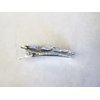 Generic Platinum gray white stone silver metal alligator hair claw clip clamp for fine
