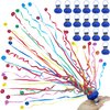 16 Pack Colorful Streamers Poppers Party Poppers Hand Throw Streamers for Birthday Wedding Graduation Engagement Retirement Party Supplies