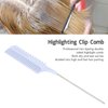 Highlighting Clip Comb, Teasing Foiling Salon Straightening Hair Clip Styling Weaving Rat Tail Parting Combs for Unisex Styling, Weaving, Parting (Lavender)
