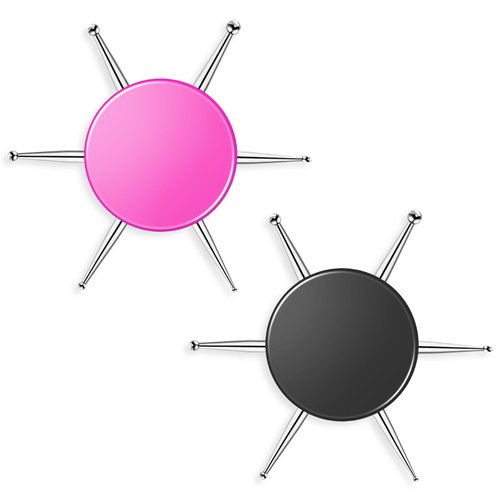 2Pcs Nail Dotting Tool, 6 In 1 Nail Dotting Pen, Stainless Steel Circular Dotting Tools, Nail Art Dotting Pen Tool Kit for Manicure Painting Embossing Tracing