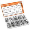 HELIFOUNER 147 Pieces M6 x 8mm /10mm /12mm /16mm /20mm /25mm /30mm, Button Head Socket Cap Screws Bolts Washers Nuts Kit, 304 Stainless Steel
