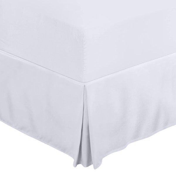 Utopia Bedding Queen Bed Skirt - Soft Quadruple Pleated Ruffle - Easy Fit with 16 Inch Tailored Drop - Hotel Quality, Shrinkage and Fade Resistant (Queen, White)