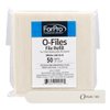 ForPro O-Files Replaceable File System Refills, 180 Grit, Manicure Nail File Refills, 3.9” L x .6“ W, White, 50-Count