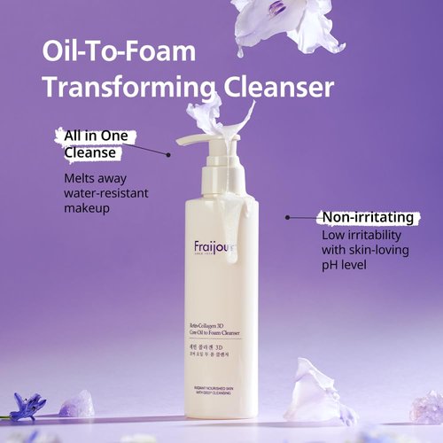 Fraijour Retin-Collagen 3D Core Oil to Foam Cleanser, 210g / 7.41 oz.
