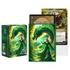 Katomula 100 PCS MTG Card Sleeves with 100 PCS Perfect Fit Sleeves, Art Matte Card Sleeves with Inner Sleeves - Fit Standard Size Cards - Spellbinder and Her Verdant Dragon