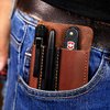 EASYANT Leather Pocket Organizer Handmade Multitool Sheath Accessories Leather EDC Pouch for Men