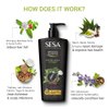 SESA Ayurvedic Medicinal Shampoo Hairfall Control Anti Dandruff Shampoo Infused with 17 Ayurvedic Herbs Smooth & Shiny Hair For Men & Women - 500 ml or 16.90 oz