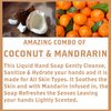 Olivia Care Liquid Hand Soap Mandarin & Coconut. All Natural- Cleansing, Germ-Fighting, Moisturizing Hand Wash for Kitchen & Bathroom - Gentle, Mild & Natural Scented - 18.5 OZ