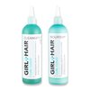 GIRL+HAIR Shampoo and Conditioner Set (2x 10.1 fl.oz./300 ml) – Moisturize and Hydrate Dry Hair and Scalp, Boost Shine, Reduce Itch and Frizz – No Silicones, Parabens or Sulfates, Color Safe, Vegan