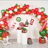 Christmas Balloon Garland Arch Kit Red Green Gold White Latex Balloons Gold Confetti Christmas Cane Candy Gift Box Star Foil Balloons for Xmas New Year Party Decoration Supplies