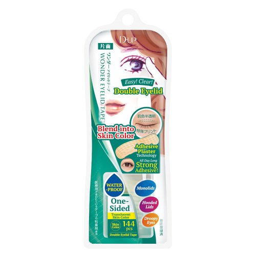 DUP Wonder Eyelid Tape Waterproof Eyelid Stickers, 120 Pc, Invisible Blend Double Eyelid Lift Strips for Droopy Eyes, Japanese Instant Natural Eye Lid Eye Makeup, One Sided Adhesive