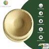 Charity Leaf Disposable Palm Leaf 2.5" Round Mini Bowl (100 pcs) Dipping Bowls | Bamboo Like| All Natural and Biodegradable | Charcuterie Boards, BBQs, and Parties
