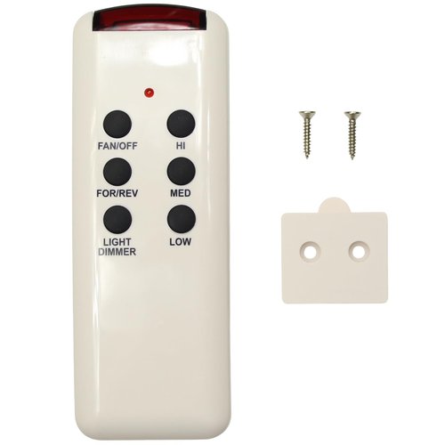 CHQ8BT7053T Ceiling Fan Remote Control 5 DIP Switches, 3 Speeds + Off Position, Reversing, Light Control & Dimmer