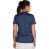 Three Sixty Six Women’s Short Sleeve Collarless Golf Polo Shirt - Dry Fit, Breathable, Compression Golf Tops Cadet Blue