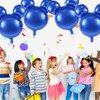 MIKIMIQI 4 Pcs Mouse Head Foil Balloons, 24'' Mouse Mylar Balloon for Birthday Party Decorations Jumbo Mouse Head Aluminum Foil Balloons Party Favors Supplies (Dark Blue)