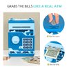 ATM Piggy Bank for Boys Girls, Vcertcpl Mini ATM Coin Bank Money Saving Box with Password, Kids Safe Money Jar for Adults with Auto Grab Bill Slot, Great Gift Toy Bank for Kids(Camouflage Blue)