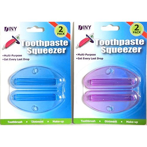 4 Piece Set Toothpaste Tube Squeezer Economical, Saves Toothpaste, Creams, Paint & More No More Waste Simple and Practical for Every Home and Bathroom Travel