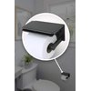 Reversible Toilet Paper Holder with Phone Shelf, Modern Style (Oil Rubbed Bronze, Single)