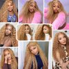 #27 Human Hair Bundles Blonde Water Wave Human Hair Bundles Honey Blonde Human Hair 3 Bundles 14 16 18 Inch Blonde Wet and Wavy Bundle Human Hair Extensions