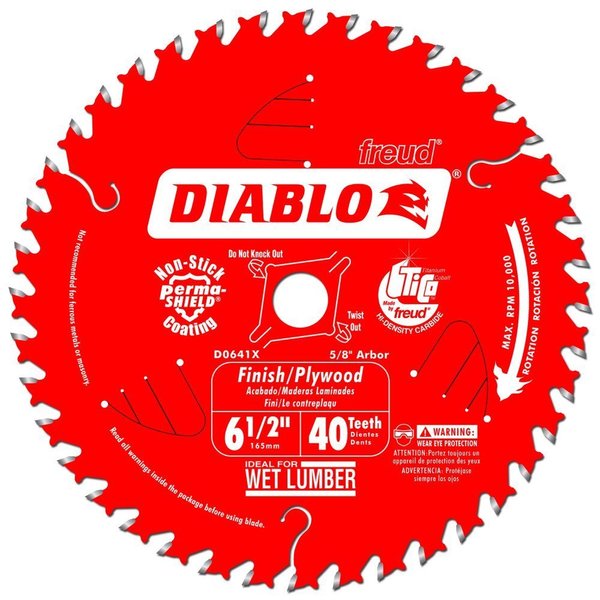 Freud Diablo D0641X Finishing Saw Blade, Multi, 6-1/2' x 40'