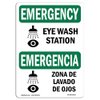 OSHA Emergency Sign - Eye Wash Station Bilingual | Rigid Plastic Sign | Protect Your Business, Construction Site, Warehouse & Shop Area |  Made in The USA