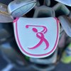 Giggle Golf Mallet Putter Cover | Great Golf Gift & Golf Bag Accessory (Pink Ribbon)