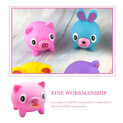 NUOBESTY Squeezing Pig Animal Squeeze Stick Out Slow Rising Piggy Screaming for Decompression Relief Pink Stongue Squeaky Doll Party Favors