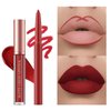 BestLand 6Pcs Matte Liquid Lipstick and Lip Liner Set, Non-Stick Cup Not Fade Waterproof Nude lipstick Makeup Kits Velvety Nude Lipliner Lip Gloss Make Up Gift Set (Set E)