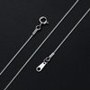 Gacimy Sterling Silver Chain Necklace for Women, 0.8mm Thin 925 Sterling Silver Box Chain for Women Girls, 18" Length